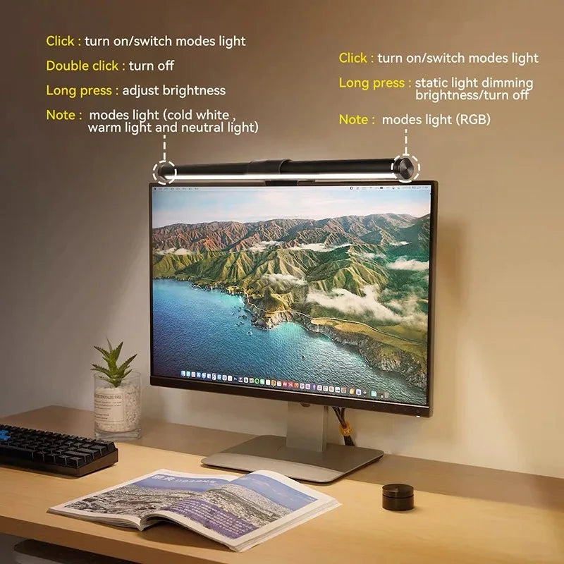 Stepless Dimming Monitor Light Bar - PlusGamer