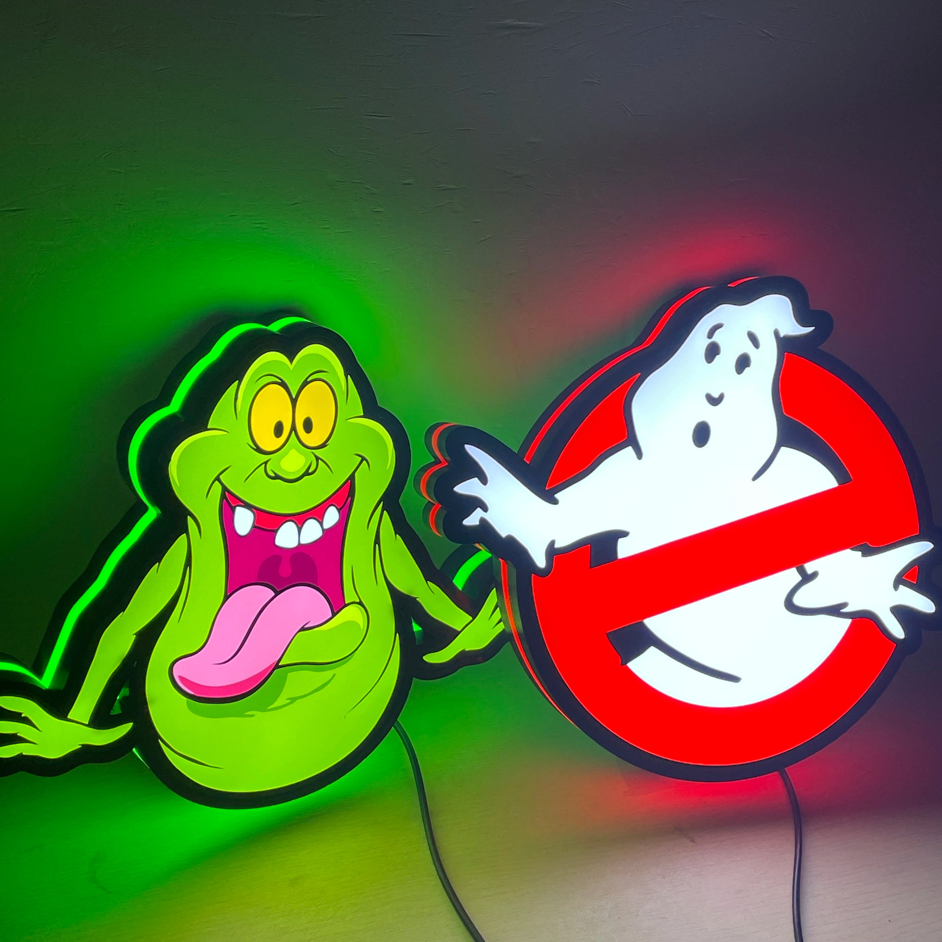 3D LED Ghostbusters Logo Lightbox - PlusGamer
