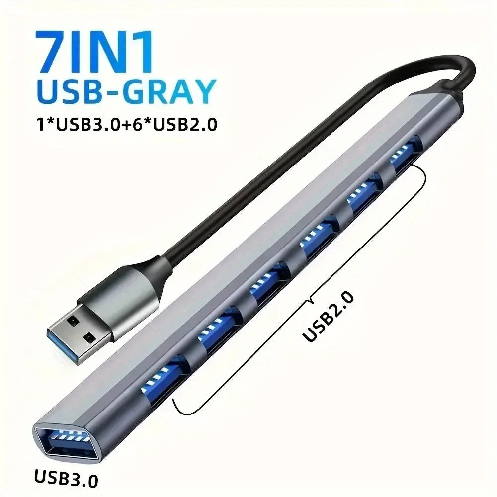 8-in-1 Type-C Hub with 4K HDMI & RJ45 - PlusGamer