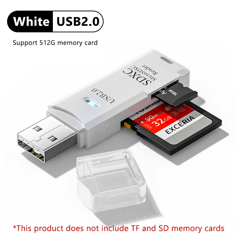 2-in-1 USB 3.0 Micro SD & TF Card Reader - PlusGamer