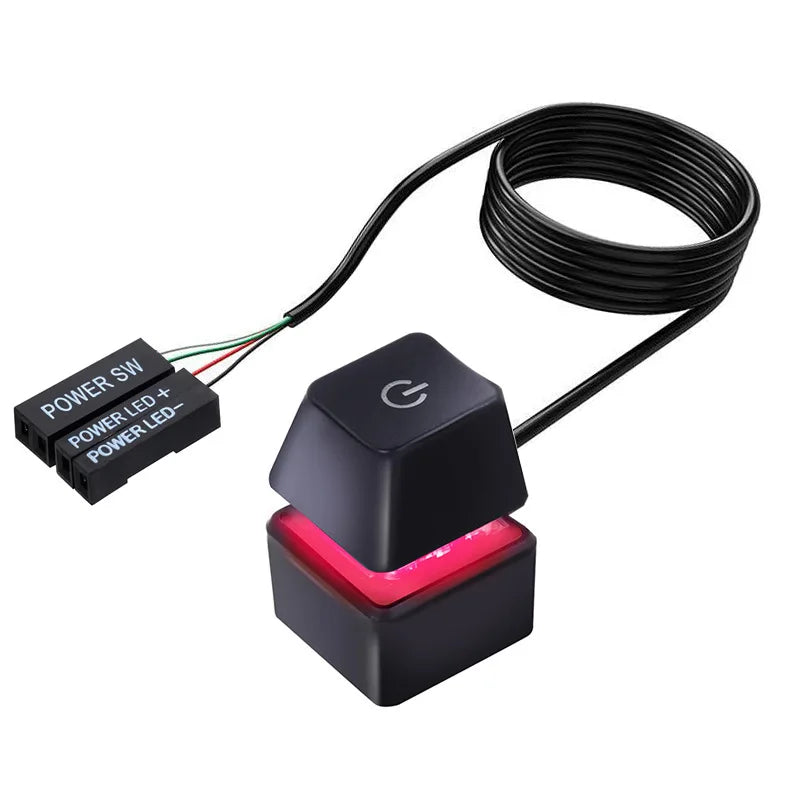 External Desktop PC RGB Mechanical Power Switch - PlusGamer