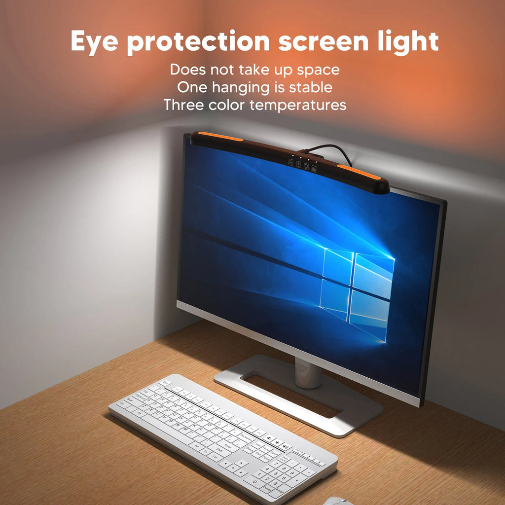 7-Color RGB Monitor Light Bar for Curved Screens - PlusGamer