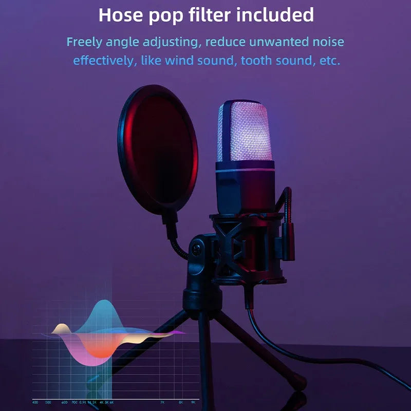RGB USB Condenser Mic - PlusGamer