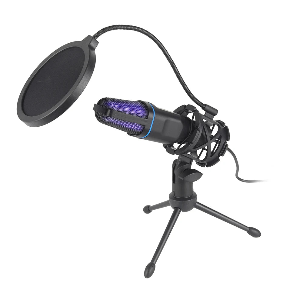 Wired RGB Condenser Studio Mic - PlusGamer