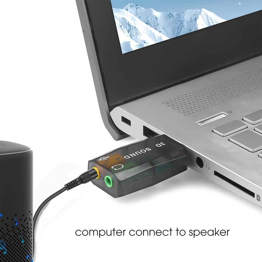 5.1 Channel USB External Sound Card Audio Interface - PlusGamer