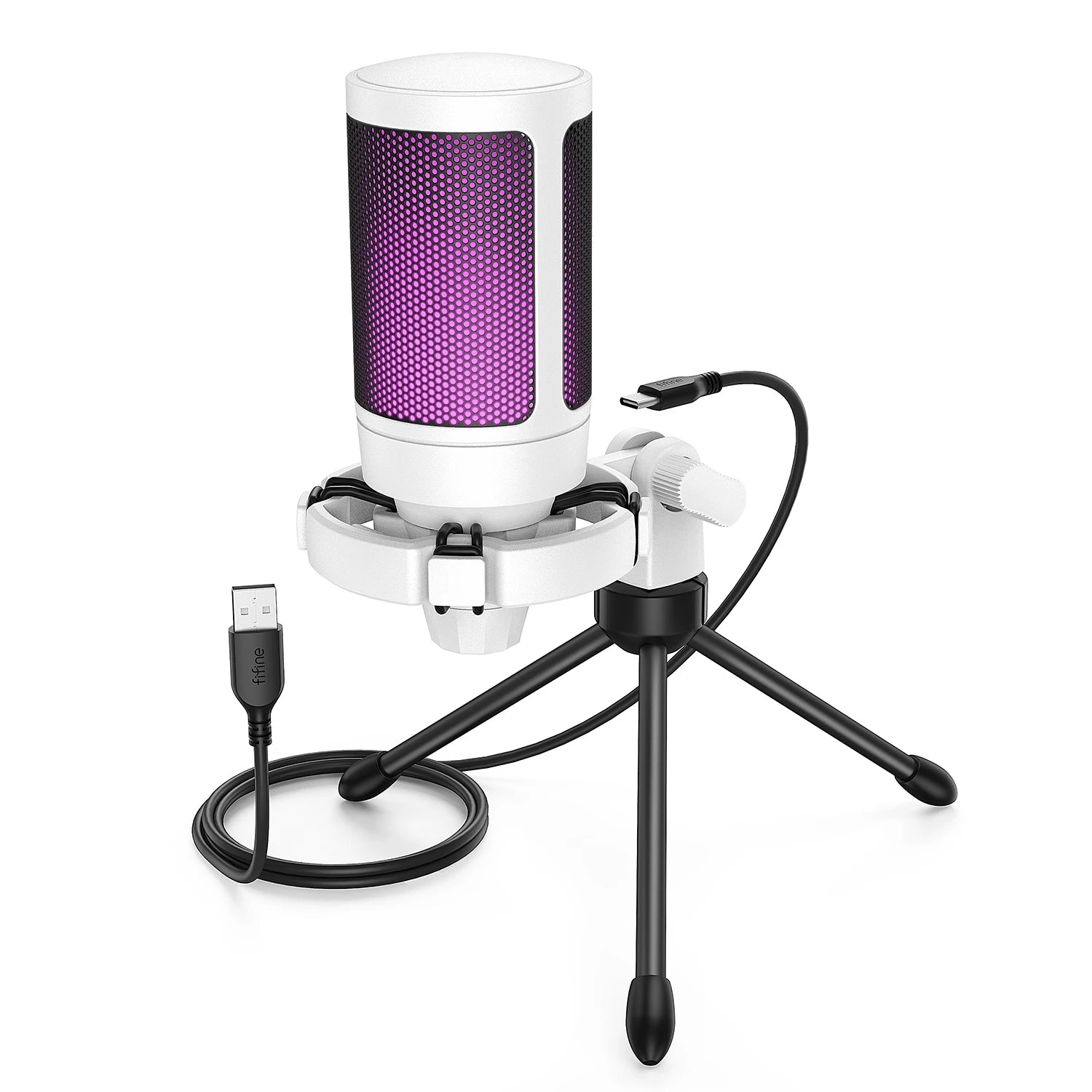 FIFINE AmpliGame A2 RGB USB Gaming Microphone - PlusGamer