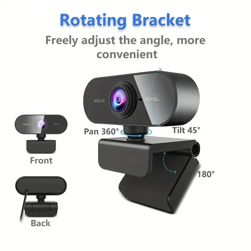 1080P Drive-Free USB Rotatable Webcam - PlusGamer