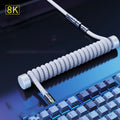 Eary 1.2m Coiled Aviator Keyboard Cable - PlusGamer
