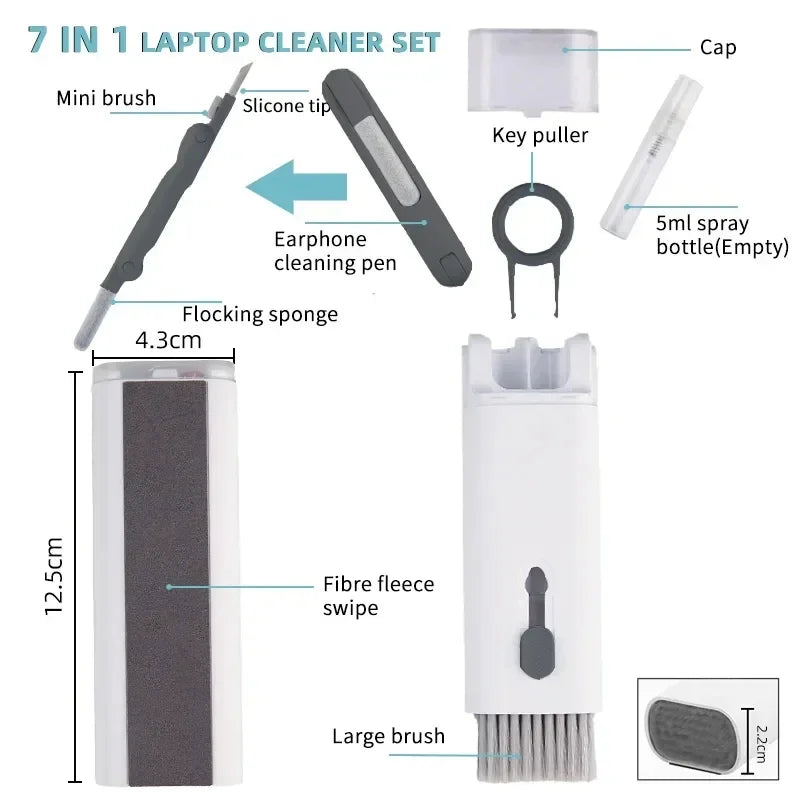 7-in-1 Keyboard Cleaning Brush & Keycap Puller Set - PlusGamer