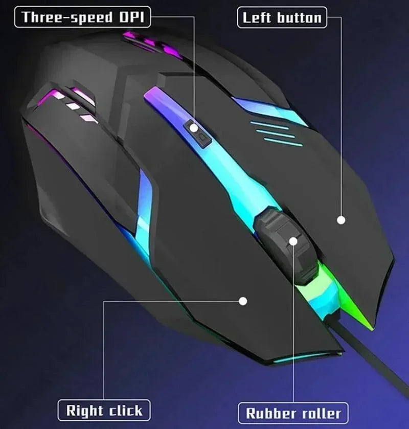 4-Button USB Wired Gaming Mouse - PlusGamer