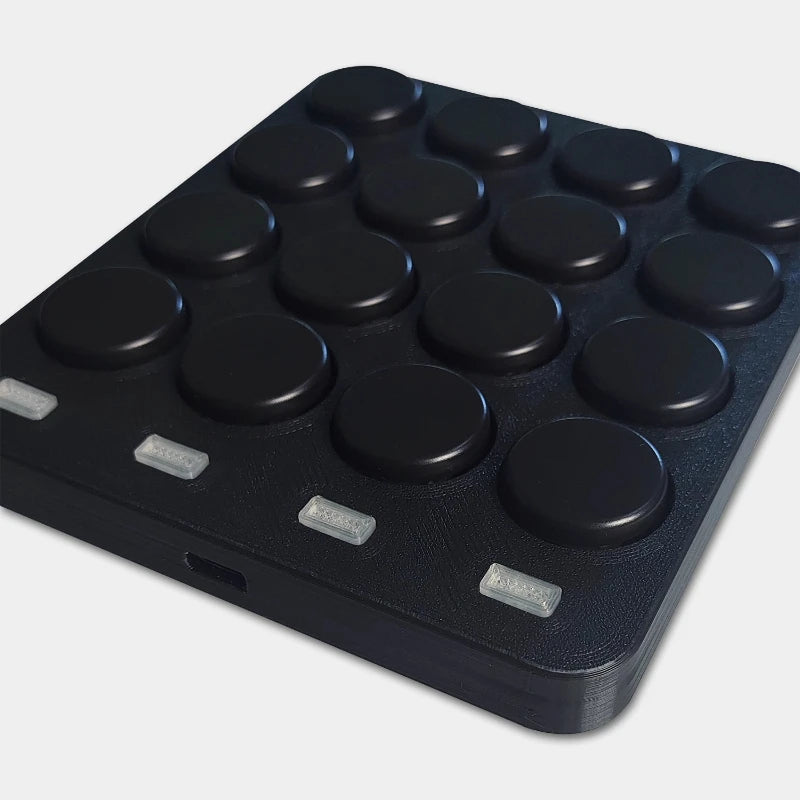 4x4 Low Profile 16-Key QMK/VIA Mechanical Macro Pad - PlusGamer