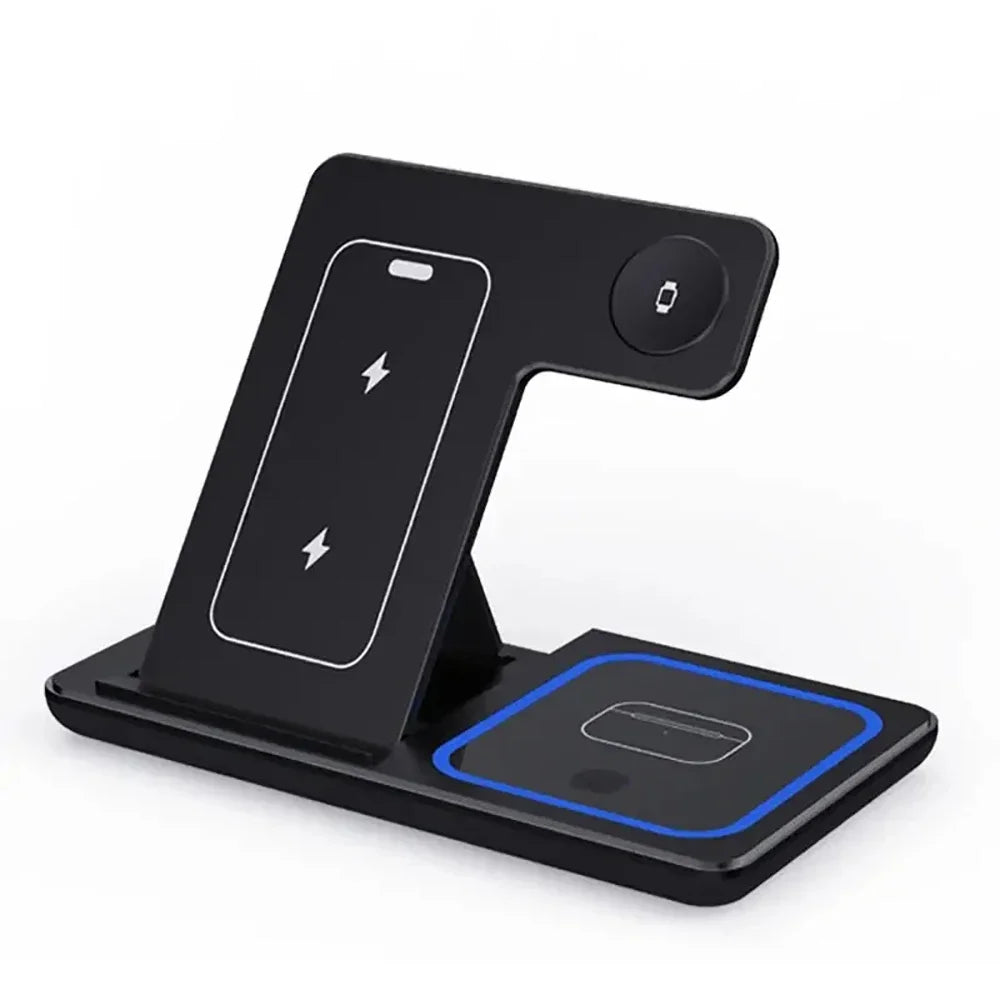 3-in-1 Foldable 30W LED Charging Stand - PlusGamer