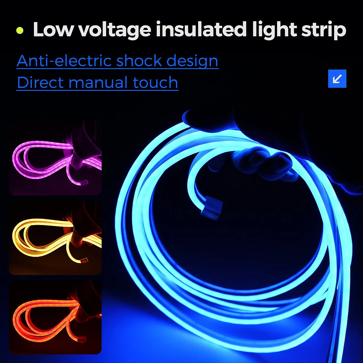 APP Control RGB Music Sync Flexible Neon Rope Light (10M) - PlusGamer