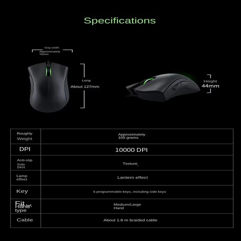 6400 DPI Wired High-Precision Gaming Mouse - PlusGamer
