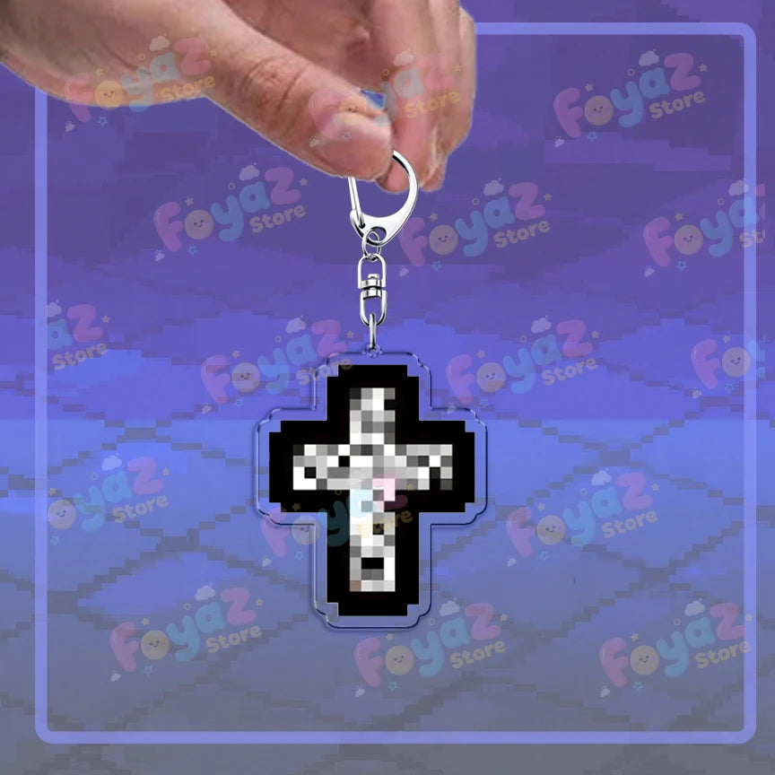 Isaac Pixel Art Keychain - PlusGamer
