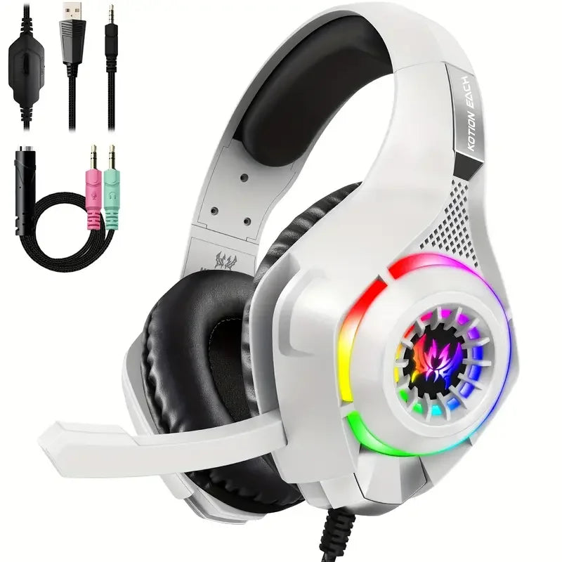 RGB Gaming Headset with Mic - PlusGamer