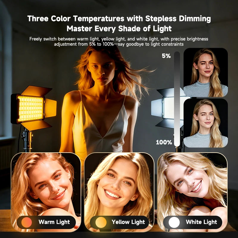 RGB LED Video Panel Light 29 FX Rechargeable - PlusGamer