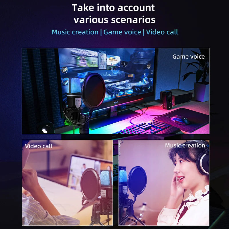 RGB USB Condenser Mic - PlusGamer