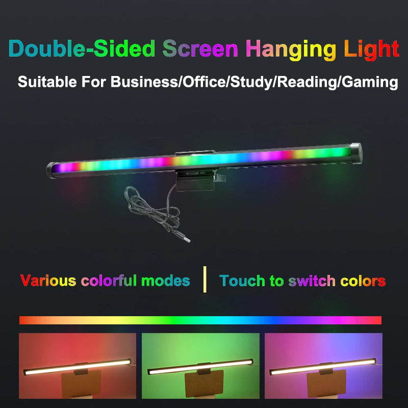 RGB Monitor Light Bar with Stepless Dimming - PlusGamer