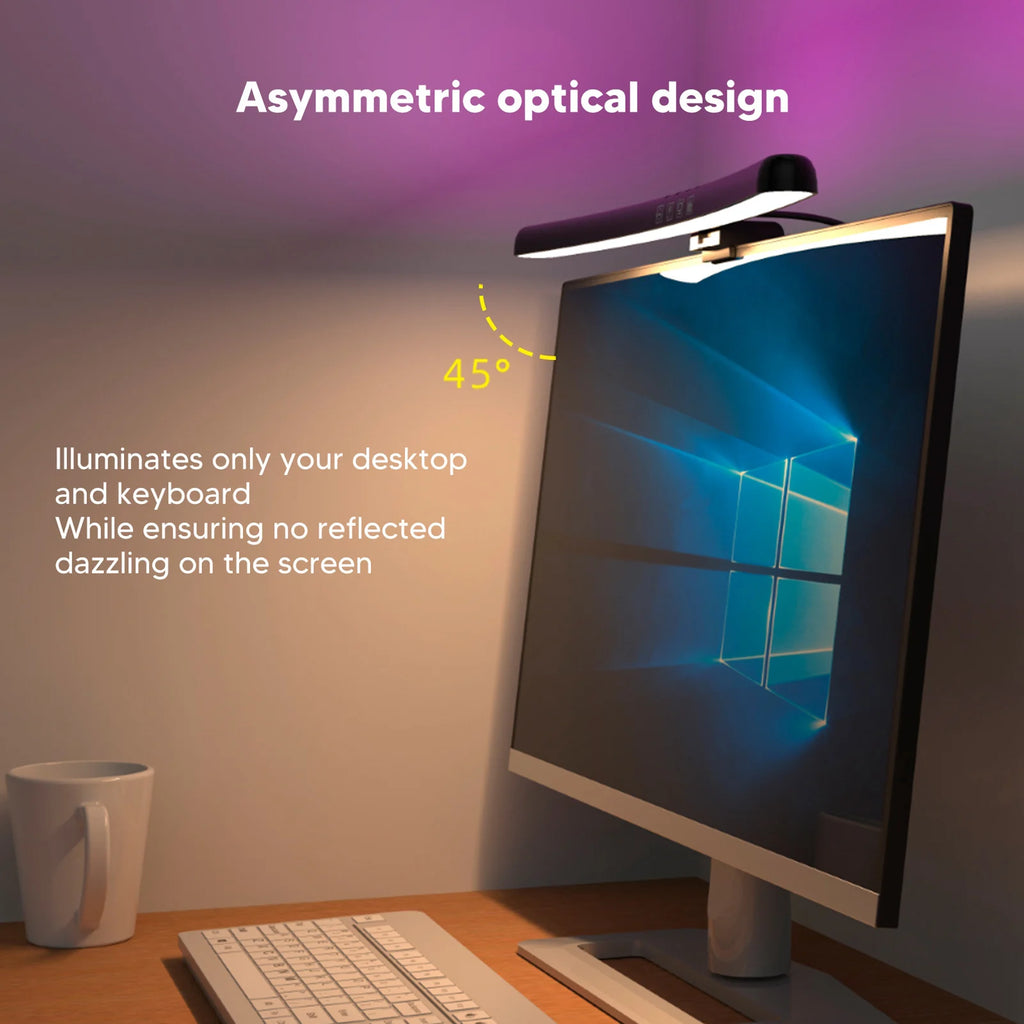 7-Color RGB Monitor Light Bar for Curved Screens - PlusGamer