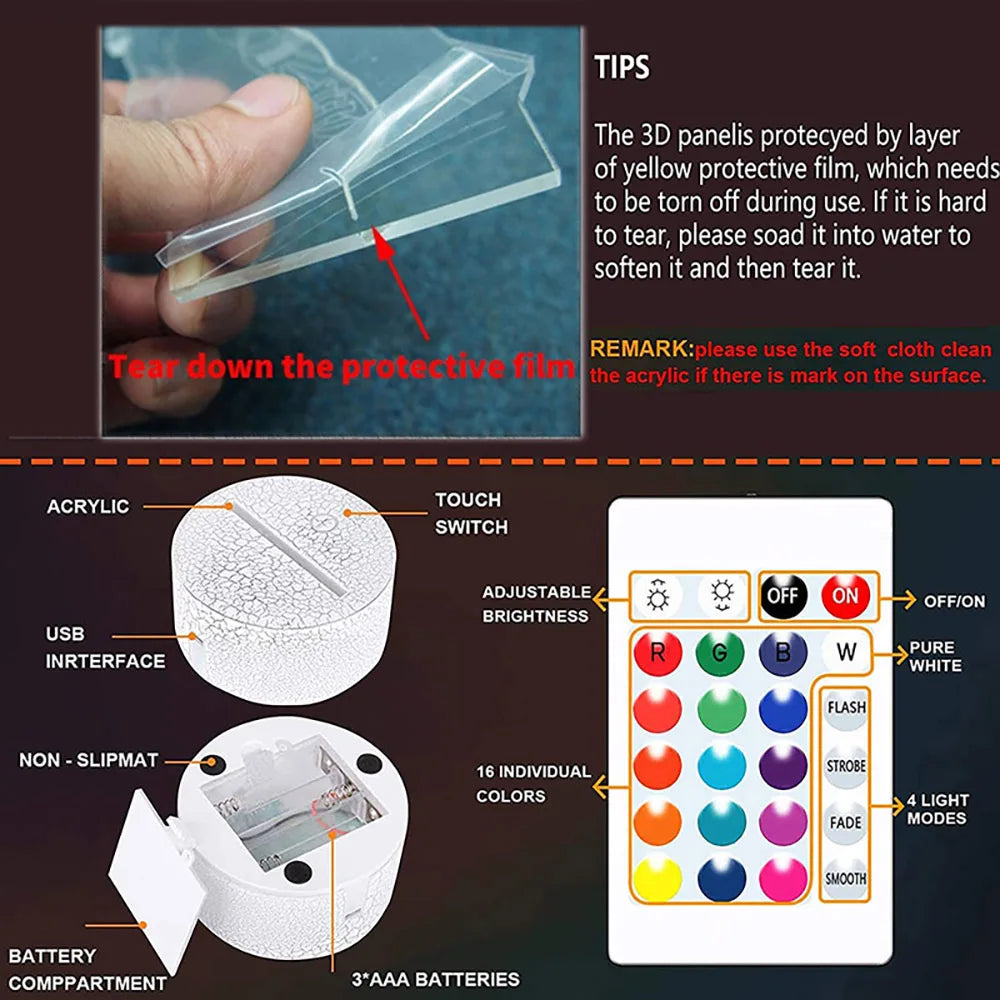 3D LED Gaming Nightlight & Headphone Lamp - PlusGamer