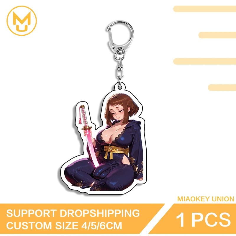Adult Anime Uraraka Keychain - PlusGamer