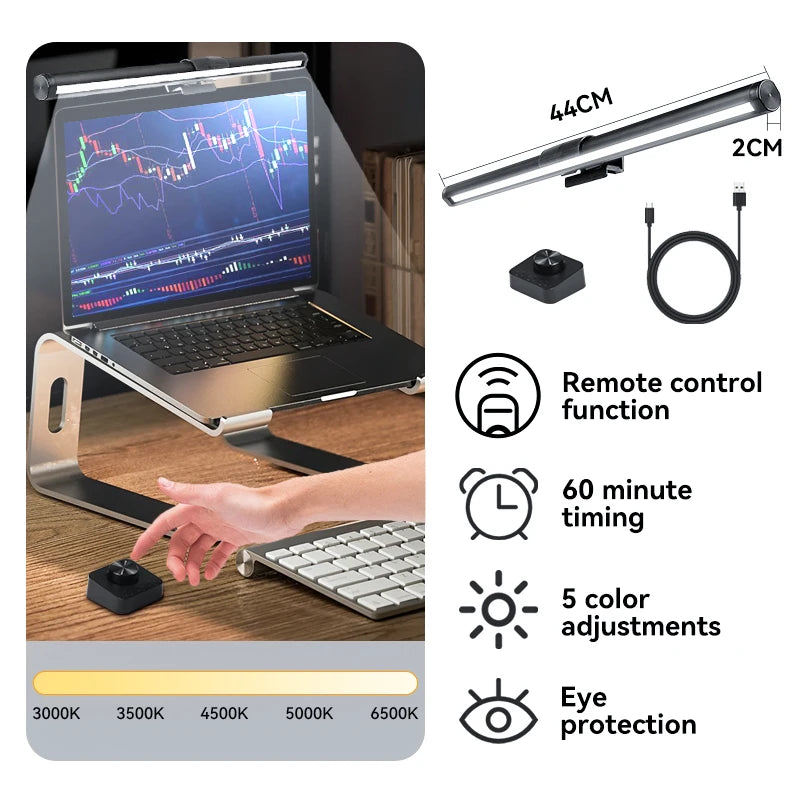 Stepless Dimming Monitor Light Bar - PlusGamer
