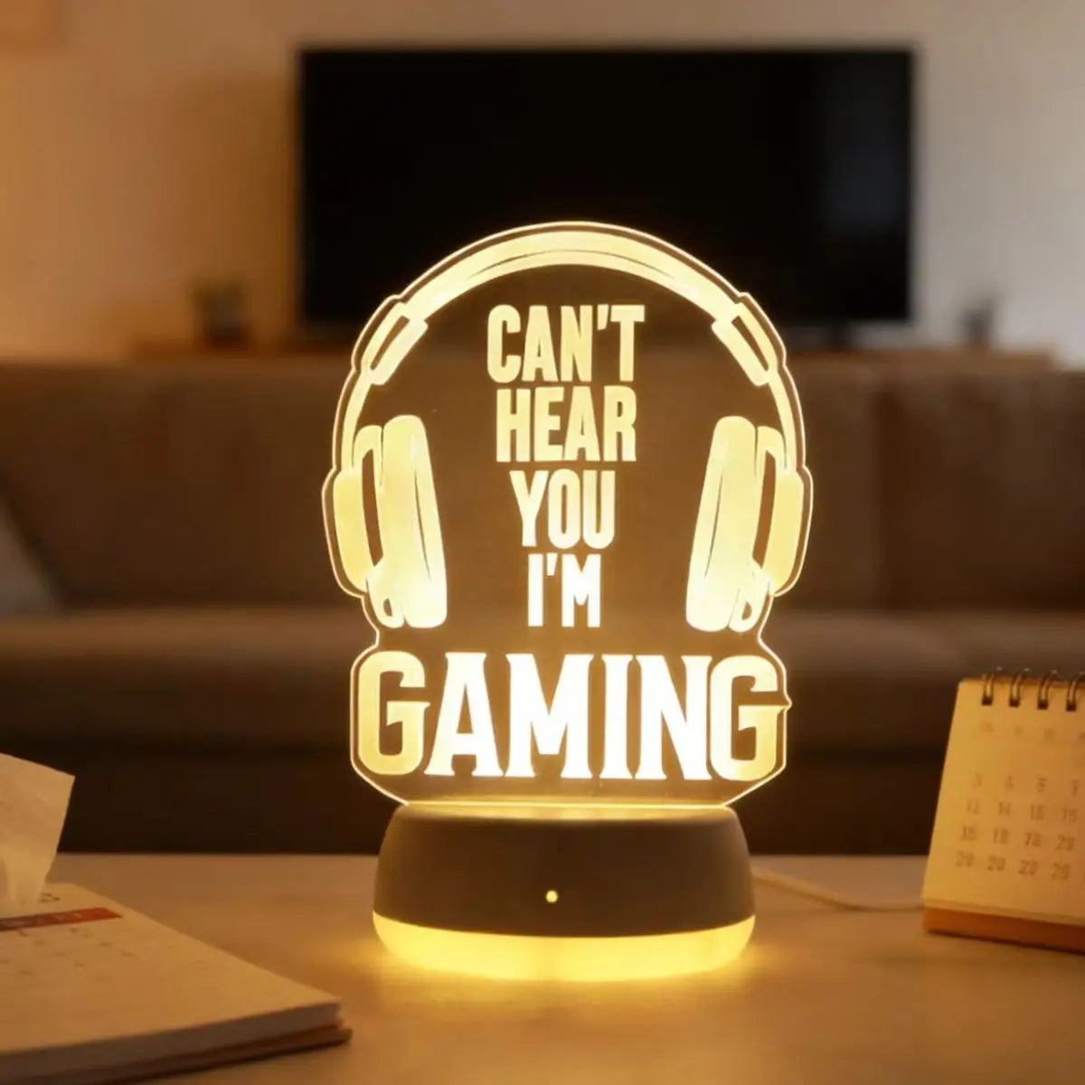 3D LED RGB Gaming Headphone Nightlight - PlusGamer