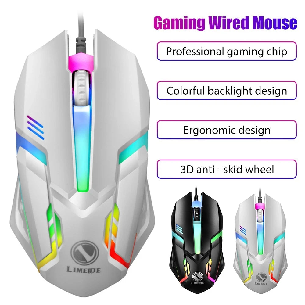 Limei S1 Mute Wired Gaming Mouse - PlusGamer