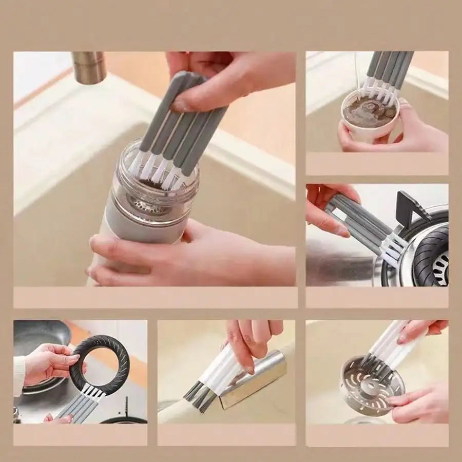 Multifunctional Flexible Bendable Gap & Groove Cleaning Brush Kit - PlusGamer