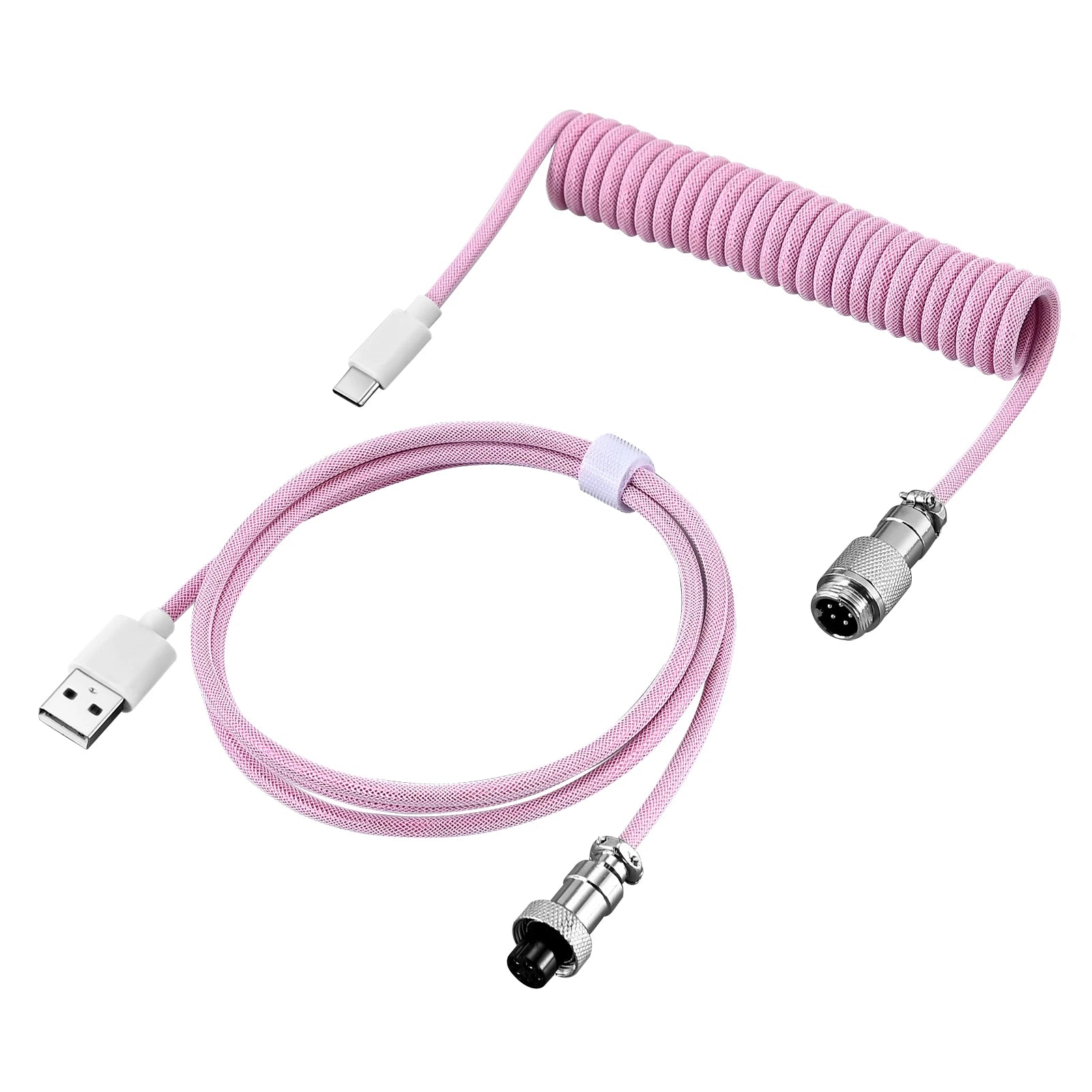 Type-C Coiled Aviator Mechanical Keyboard Cable - PlusGamer