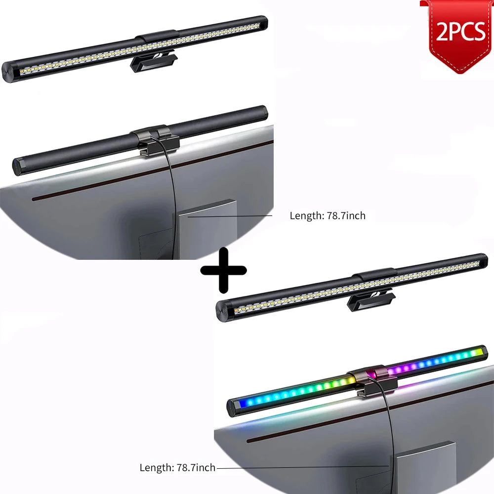 RGB Monitor Light Bar with Atmosphere Lighting (44cm) - PlusGamer