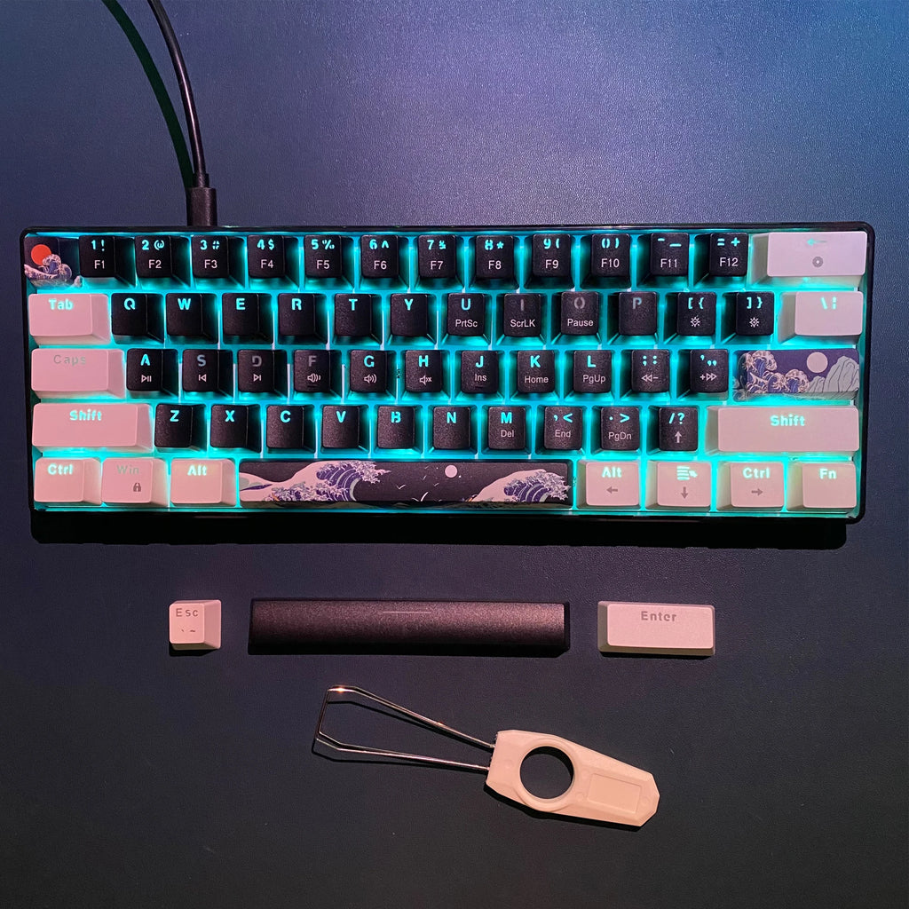60% Compact Mechanical Keyboard with Blue Switches - PlusGamer