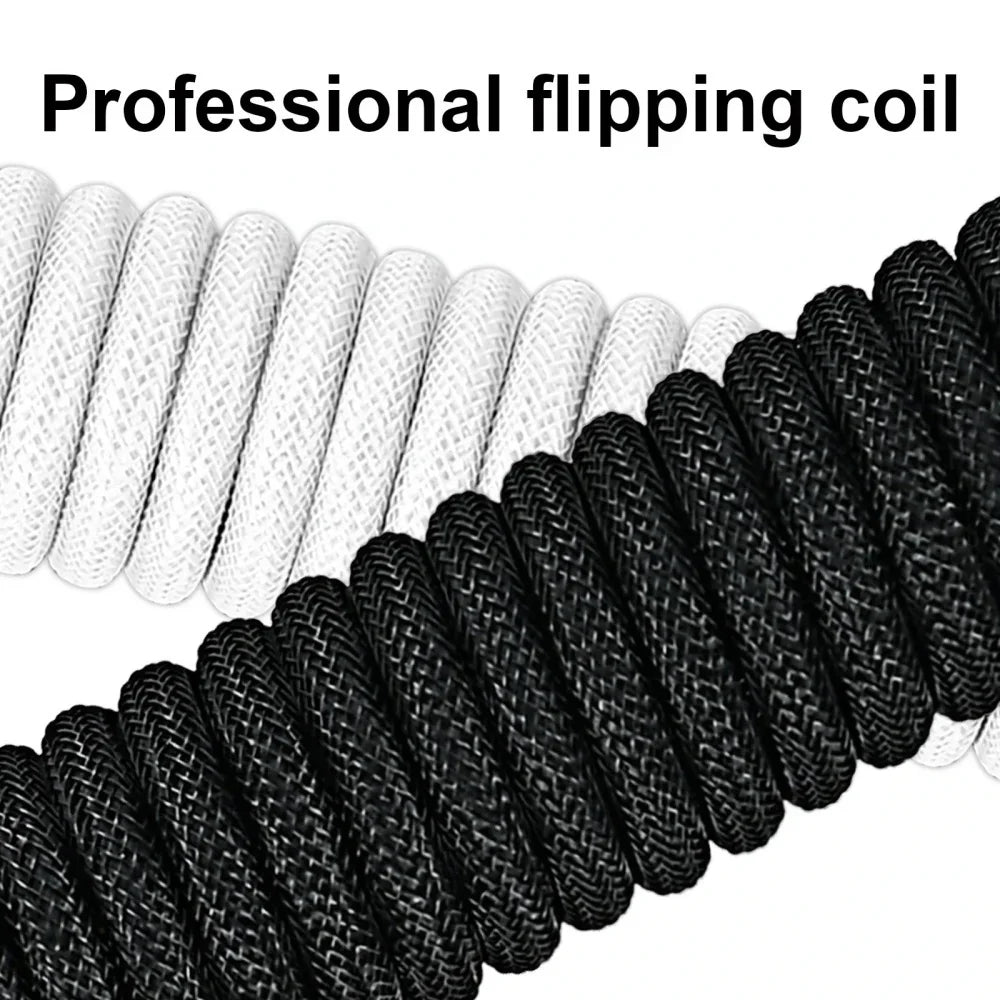 Type-C Coiled Aviator Mechanical Keyboard Cable - PlusGamer