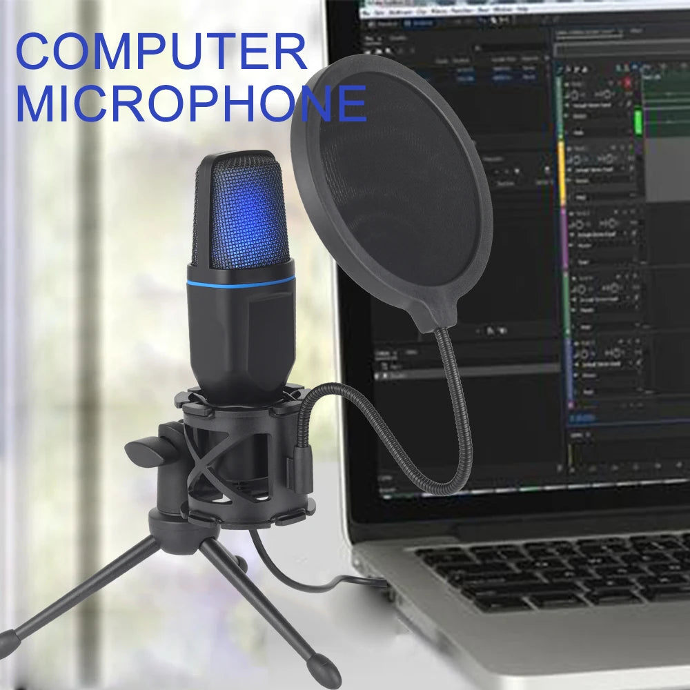 Wired RGB Condenser Studio Mic - PlusGamer