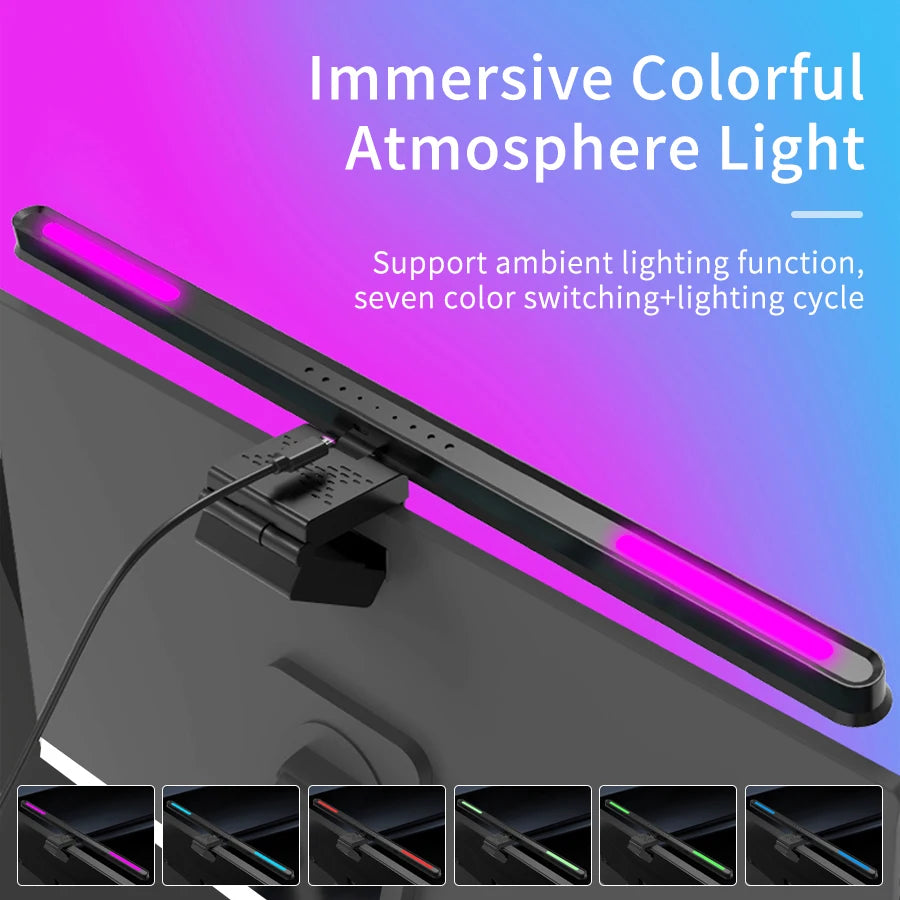 RGB Monitor Light Bar with Asymmetric Light Source - PlusGamer