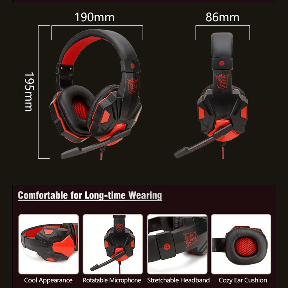 Wired Stereo Gaming Headphones - PlusGamer