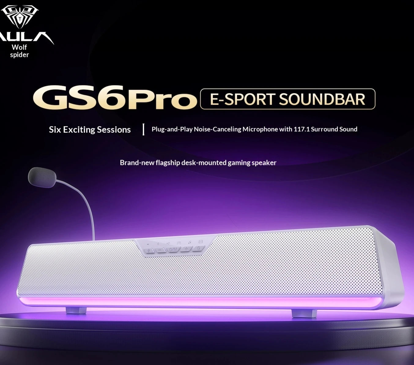 AULA GS6Pro Wired & Bluetooth Gaming Speaker - PlusGamer