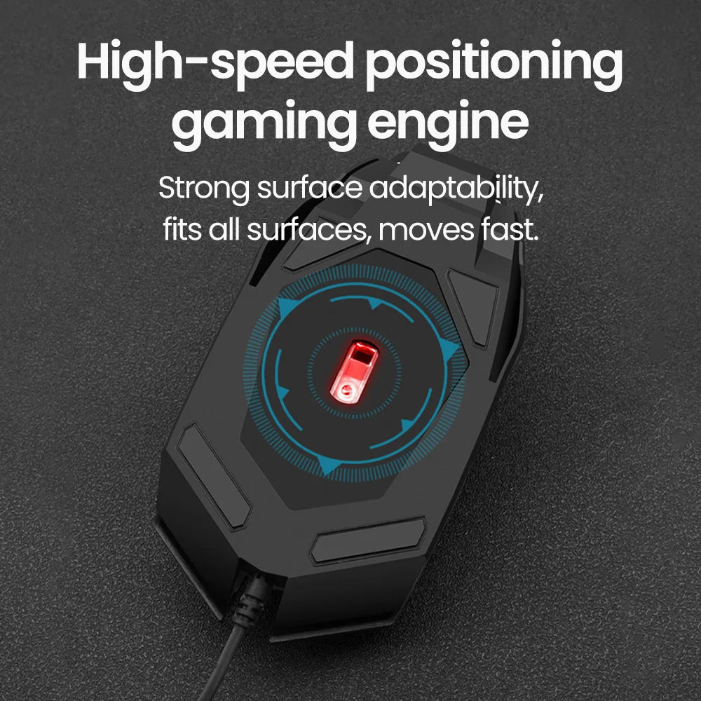 Elough Mute Wired Gaming Mouse - PlusGamer