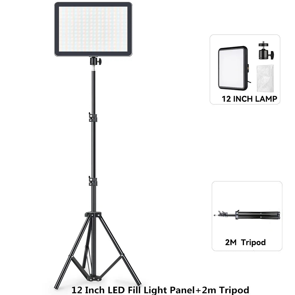 Professional LED Video Light Panel Kit with Stand - PlusGamer
