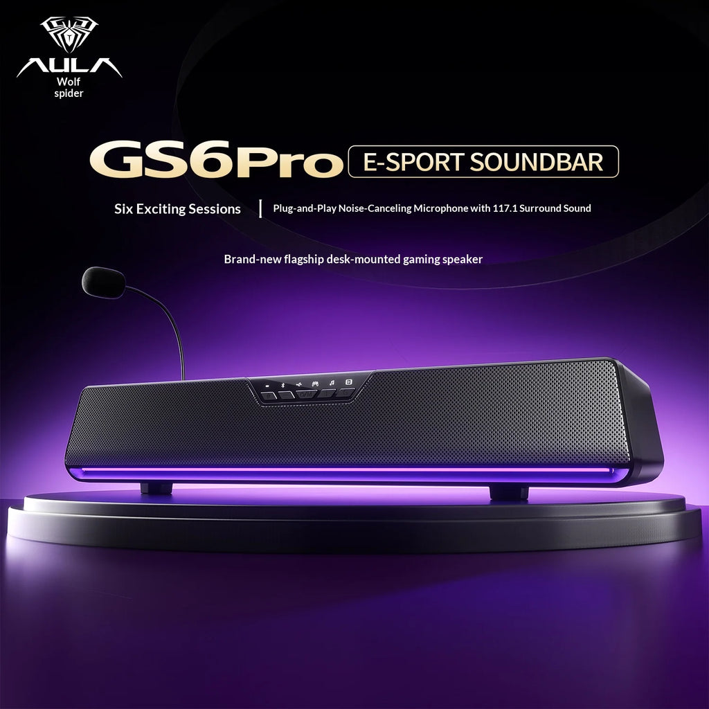 AULA GS6Pro Wired & Bluetooth Gaming Speaker - PlusGamer